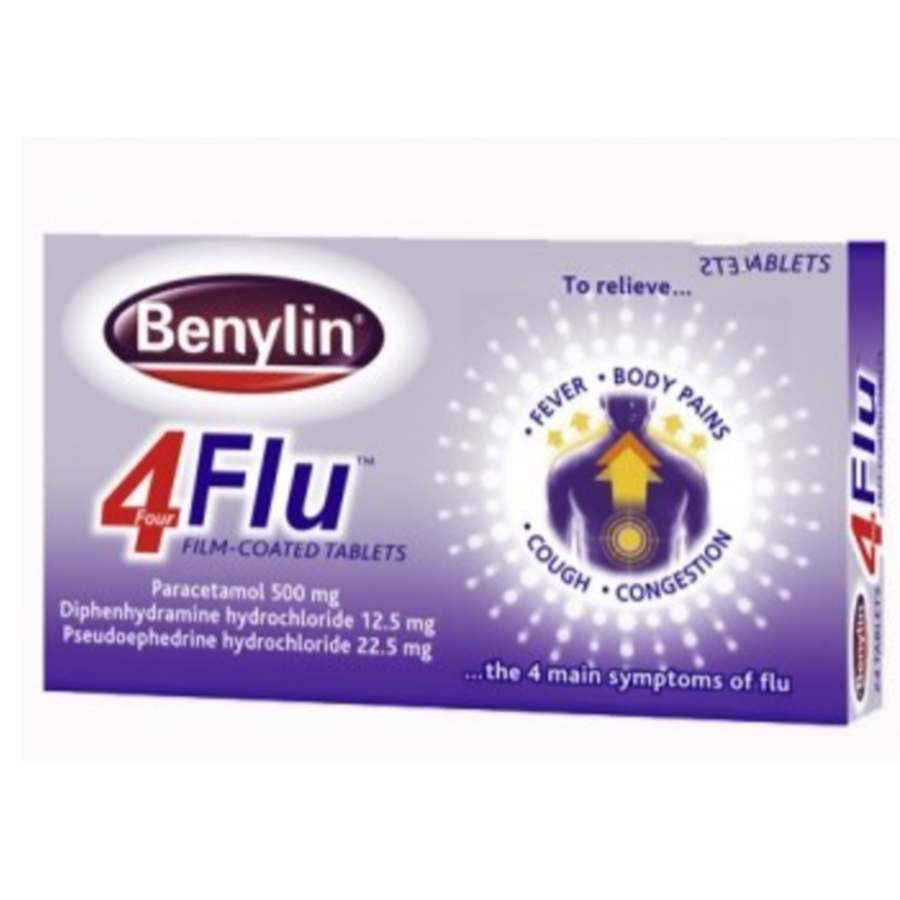 Benylin 4 Flu Tablets 24 Pack 