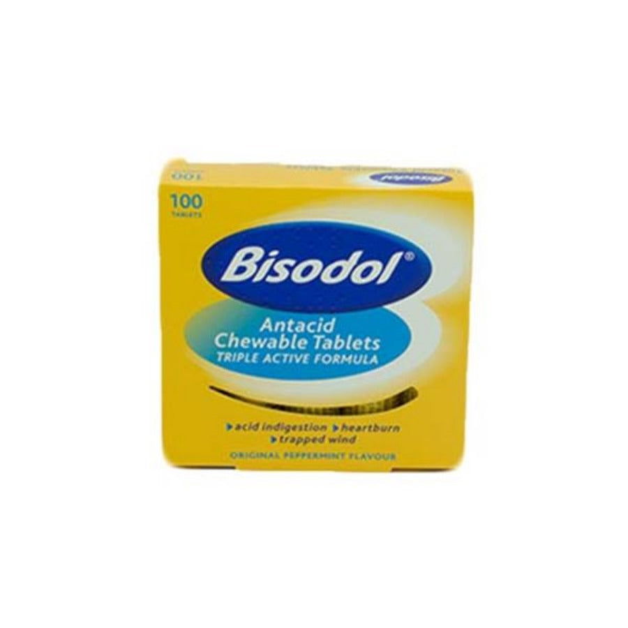 Bisodol Antacid Chewable Tablets 100 Tablets 