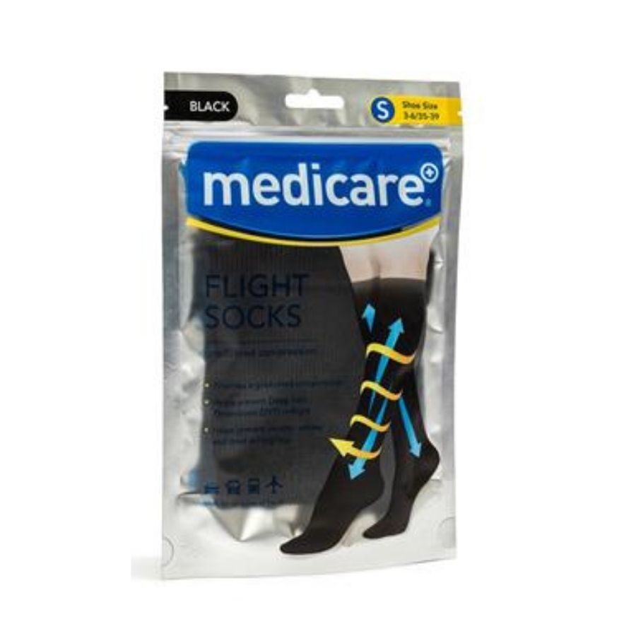 Medicare Black Flight Socks 