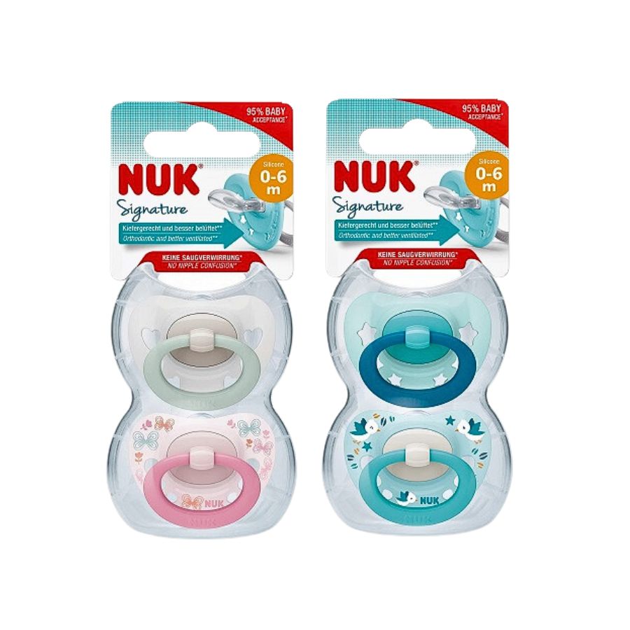 Nuk Signature Orthodontic Silicone Soother 0-6m 