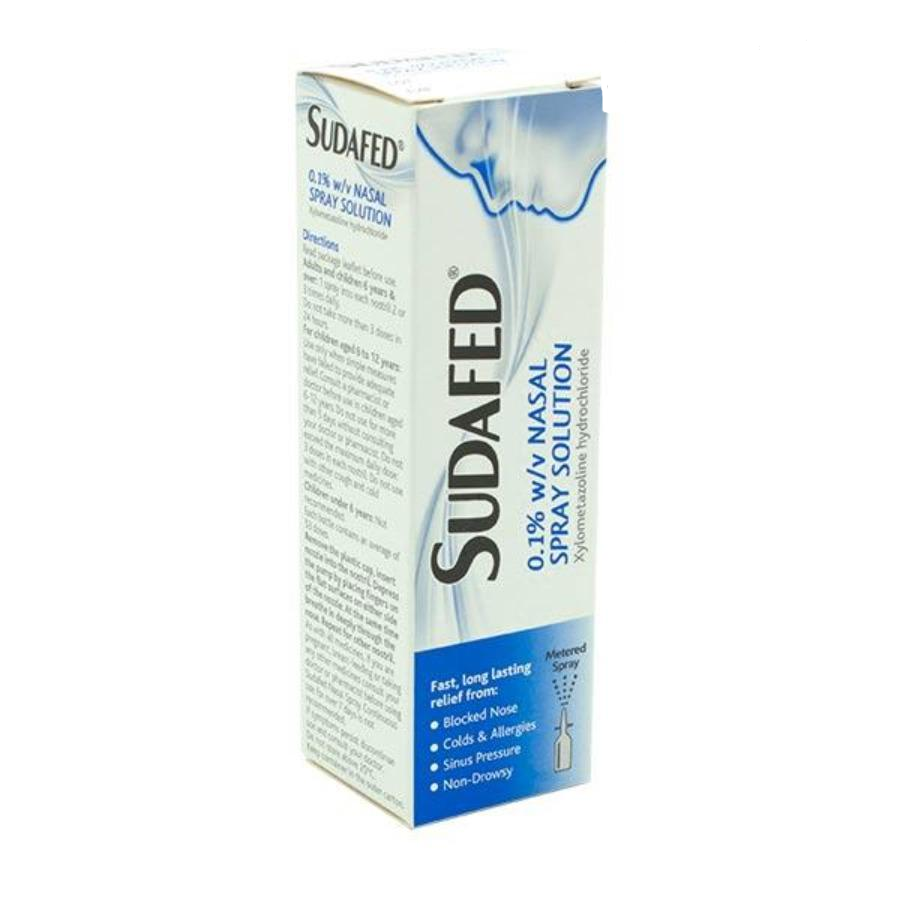 Sudafed Nasal Spray 0.1% Xylometazoline 15ml 