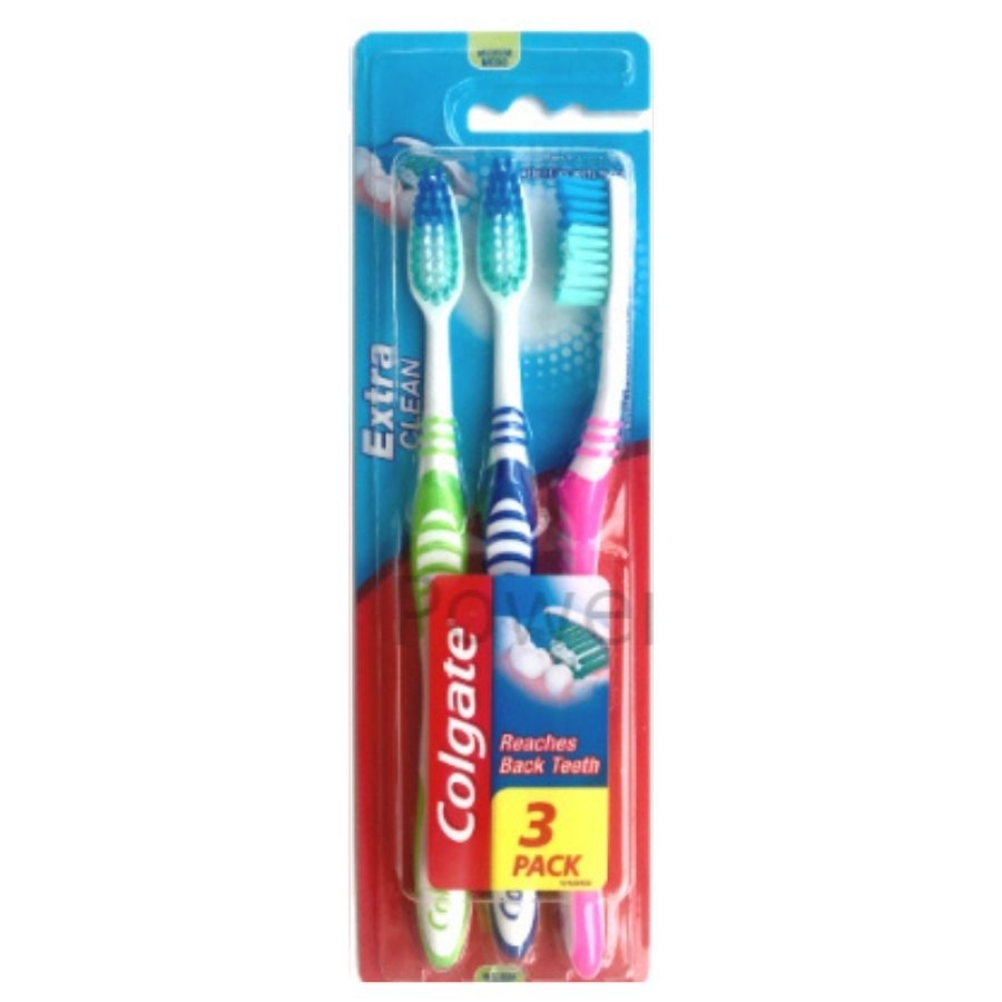 Buy Colgate Extra Clean Toothbrushes - 3 Pack Ireland, UK, Europe